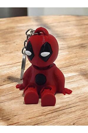 Eşsiz Baby Deadpool 3D Baskı Anahtarlık&Çanta Süsü(2 ADET)