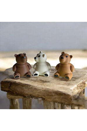 Sevimli Ayıcık Anahtarlık-Çanta Süsü 3D Baskı 2li