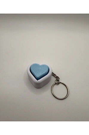 Kalp Şekilli Klik Sistem Anahtarlık (2 Adet) 3D Yazıcı