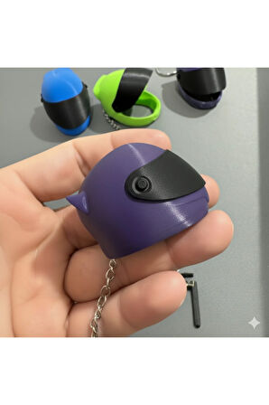 "Racing Helmet Anahtarlık - 3D Yazıcı İle Üretilmiş Özel Tasarım(2adet)