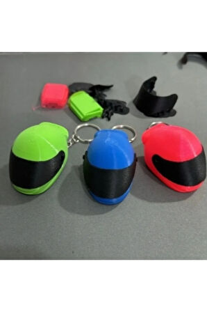 "Racing Helmet Anahtarlık - 3D Yazıcı İle Üretilmiş Özel Tasarım(2adet)