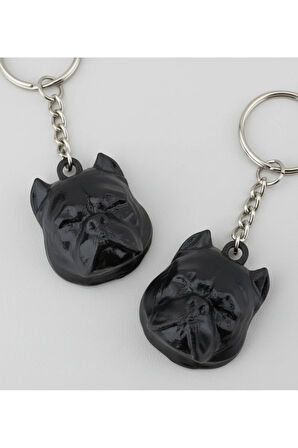 3D Baskı Amerikan Bully (Pitbull) Anahtarlık - 2 Adet Seçili Renk!