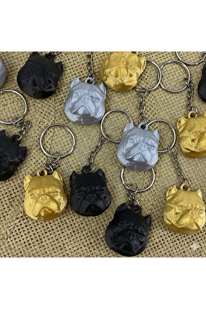 3D Baskı Amerikan Bully (Pitbull) Anahtarlık - 2 Adet Seçili Renk!