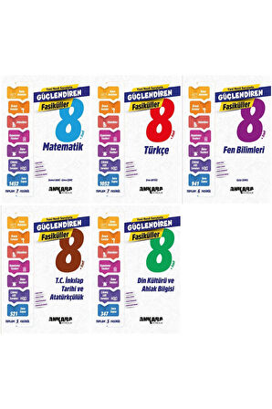 8. Sınıf Lgs Matematik + Türkçe + Fen + İnkılap + Din Güçlendiren Fasikül Seti 5 Kitap