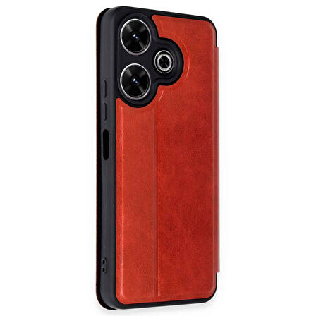 Xiaomi Redmi 13 4G Kılıf Flip Cover Kartlıklı Kapaklı Ultra İnce Şık Kılıf