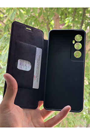 Oppo A38 Kılıf Flip Cover Kartlıklı Kapaklı Ultra İnce Şık Kılıf