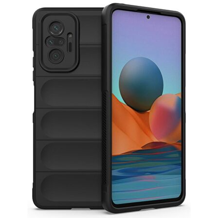 Xiaomi Redmi Note 10 Pro Kılıf Kamera Korumalı İçi Kadife Yumuşak Silikon Kapak + Ekran Koruma