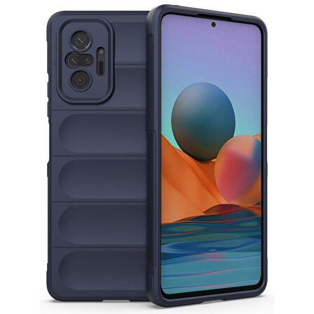 Xiaomi Redmi Note 10 Pro Kılıf Kamera Korumalı İçi Kadife Yumuşak Silikon Kapak + Ekran Koruma