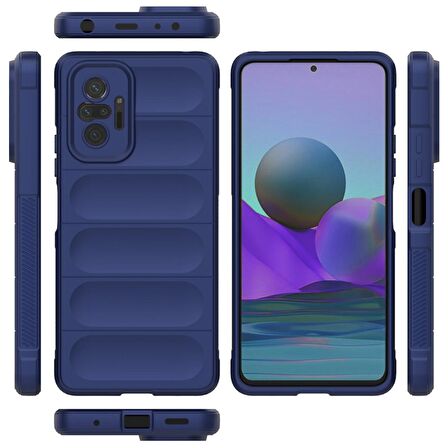 Xiaomi Redmi Note 10 Pro Kılıf Kamera Korumalı İçi Kadife Yumuşak Silikon Kapak + Ekran Koruma
