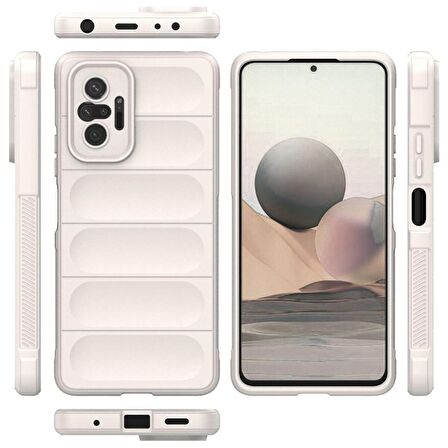 Xiaomi Redmi Note 10 Pro Kılıf Kamera Korumalı İçi Kadife Yumuşak Silikon Kapak + Ekran Koruma