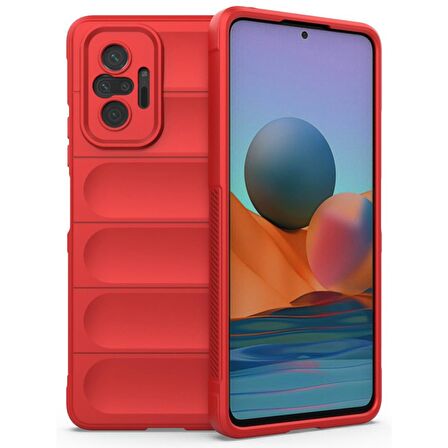 Xiaomi Redmi Note 10 Pro Kılıf Kamera Korumalı İçi Kadife Yumuşak Silikon Kapak + Ekran Koruma