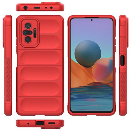 Xiaomi Redmi Note 10 Pro Kılıf Kamera Korumalı İçi Kadife Yumuşak Silikon Kapak + Ekran Koruma