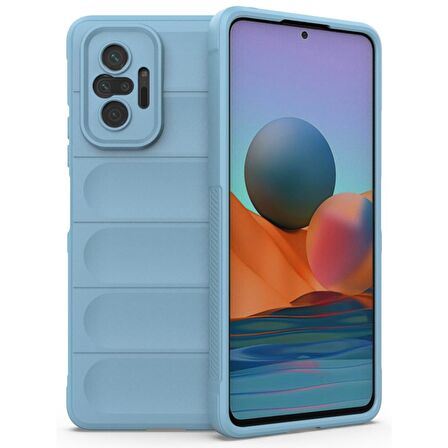 Xiaomi Redmi Note 10 Pro Kılıf Kamera Korumalı İçi Kadife Yumuşak Silikon Kapak + Ekran Koruma