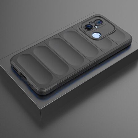 Xiaomi Redmi 12C Kılıf Kamera Korumalı İçi Kadife Yumuşak Silikon Kapak + Ekran Koruma