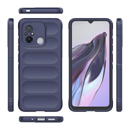 Xiaomi Redmi 12C Kılıf Kamera Korumalı İçi Kadife Yumuşak Silikon Kapak + Ekran Koruma