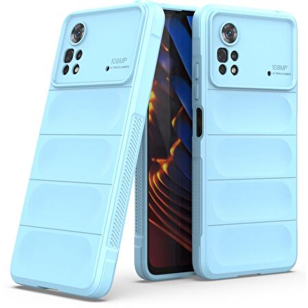 Xiaomi Poco X4 Pro 5G Kılıf Kamera Korumalı İçi Kadife Yumuşak Silikon Kapak + Ekran Koruma