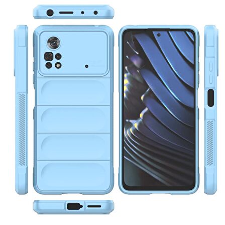 Xiaomi Poco X4 Pro 5G Kılıf Kamera Korumalı İçi Kadife Yumuşak Silikon Kapak + Ekran Koruma