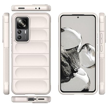 Xiaomi Mi 12T Pro Kılıf Kamera Korumalı İçi Kadife Yumuşak Silikon Kapak + Ekran Koruma