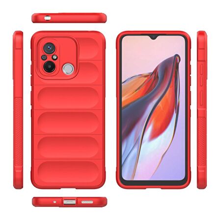 Xiaomi Redmi 12C Kılıf Kamera Korumalı İçi Kadife Yumuşak Silikon Kapak + Ekran Koruma