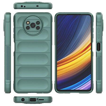 Xiaomi Pocophone X3 Kılıf Kamera Korumalı İçi Kadife Yumuşak Silikon Kapak + Ekran Koruma