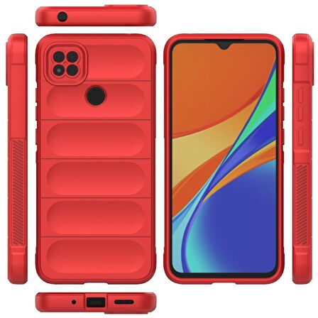 Xiaomi Redmi 9C Kılıf Kamera Korumalı İçi Kadife Yumuşak Silikon Kapak + Ekran Koruma