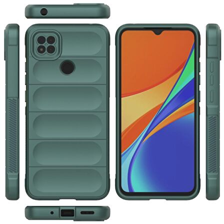Xiaomi Redmi 9C Kılıf Kamera Korumalı İçi Kadife Yumuşak Silikon Kapak + Ekran Koruma