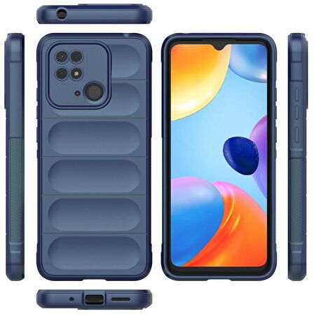 Xiaomi Poco C40 Kılıf Kamera Korumalı İçi Kadife Yumuşak Silikon Kapak + Ekran Koruma