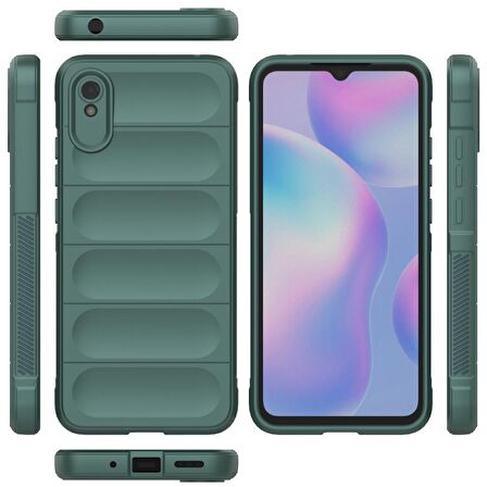 Xiaomi Redmi 9A Kılıf Kamera Korumalı İçi Kadife Yumuşak Silikon Kapak + Ekran Koruma