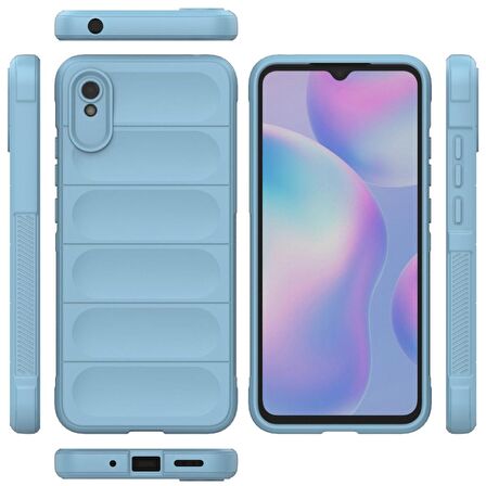 Xiaomi Redmi 9A Kılıf Kamera Korumalı İçi Kadife Yumuşak Silikon Kapak + Ekran Koruma