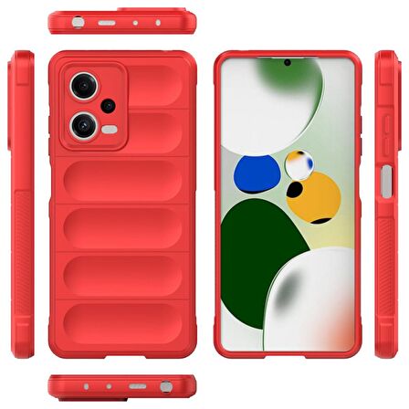 Xiaomi Poco X5 5G Kılıf Kamera Korumalı İçi Kadife Yumuşak Silikon Kapak + Ekran Koruma
