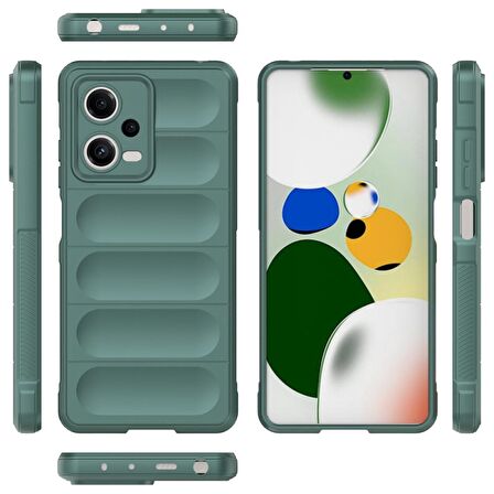 Xiaomi Poco X5 5G Kılıf Kamera Korumalı İçi Kadife Yumuşak Silikon Kapak + Ekran Koruma