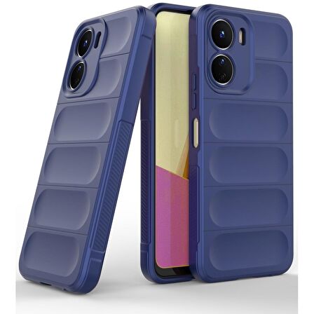 Vivo Y16 Kılıf Kamera Korumalı İçi Kadife Yumuşak Silikon Kapak + Ekran Koruma