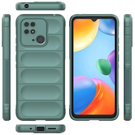 Xiaomi Poco C40 Kılıf Kamera Korumalı İçi Kadife Yumuşak Silikon Kapak + Ekran Koruma