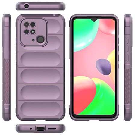 Xiaomi Poco C40 Kılıf Kamera Korumalı İçi Kadife Yumuşak Silikon Kapak + Ekran Koruma