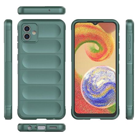 Samsung Galaxy A04 Kılıf Kamera Korumalı İçi Kadife Yumuşak Silikon Kapak + Ekran Koruma