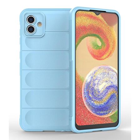 Samsung Galaxy A04 Kılıf Kamera Korumalı İçi Kadife Yumuşak Silikon Kapak + Ekran Koruma
