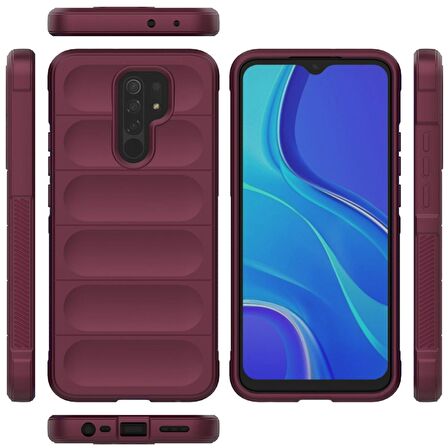 Xiaomi Redmi 9 Kılıf Kamera Korumalı İçi Kadife Yumuşak Silikon Kapak + Ekran Koruma