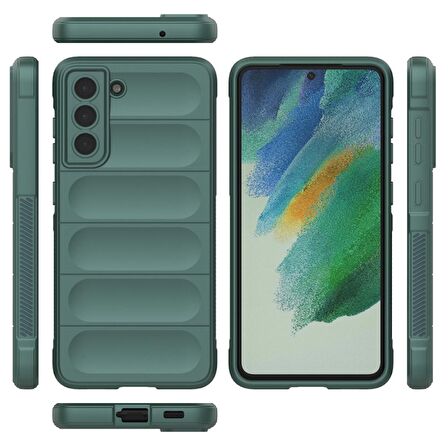 Samsung Galaxy S22 Plus Kılıf Kamera Korumalı İçi Kadife Yumuşak Silikon Kapak + Ekran Koruma