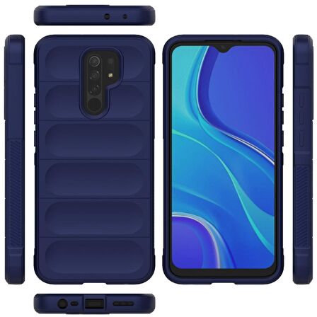 Xiaomi Redmi 9 Kılıf Kamera Korumalı İçi Kadife Yumuşak Silikon Kapak + Ekran Koruma
