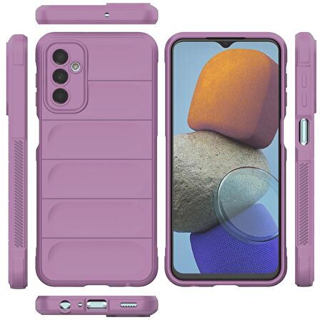 Samsung Galaxy M23 Kılıf Kamera Korumalı İçi Kadife Yumuşak Silikon Kapak + Ekran Koruma