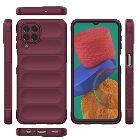 Samsung Galaxy M33 Kılıf Kamera Korumalı İçi Kadife Yumuşak Silikon Kapak + Ekran Koruma