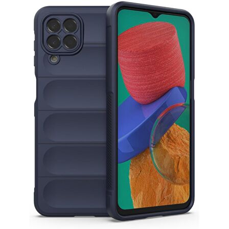 Samsung Galaxy M33 Kılıf Kamera Korumalı İçi Kadife Yumuşak Silikon Kapak + Ekran Koruma