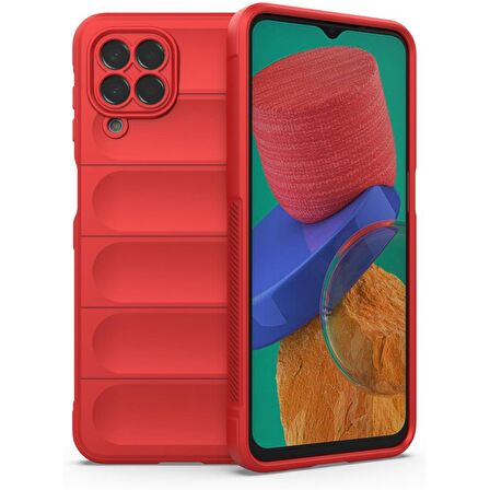 Samsung Galaxy M33 Kılıf Kamera Korumalı İçi Kadife Yumuşak Silikon Kapak + Ekran Koruma