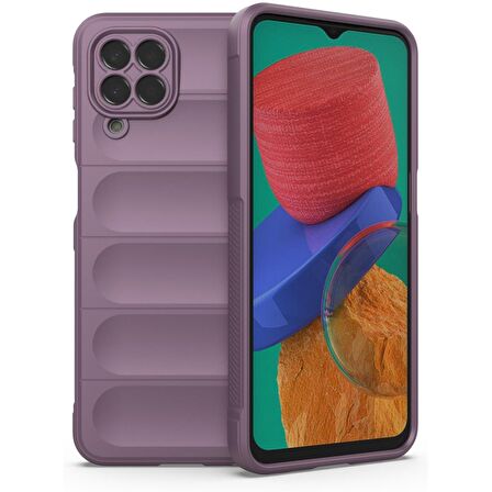 Samsung Galaxy M33 Kılıf Kamera Korumalı İçi Kadife Yumuşak Silikon Kapak + Ekran Koruma