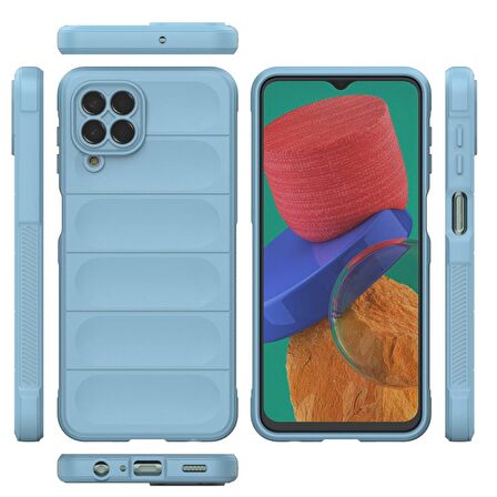 Samsung Galaxy M33 Kılıf Kamera Korumalı İçi Kadife Yumuşak Silikon Kapak + Ekran Koruma