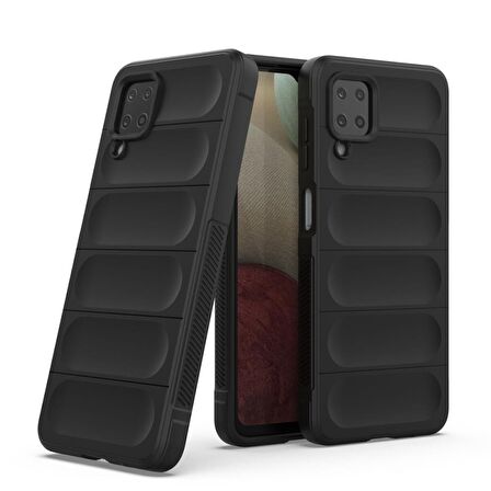 Samsung Galaxy A12 Kılıf Kamera Korumalı İçi Kadife Yumuşak Silikon Kapak + Ekran Koruma