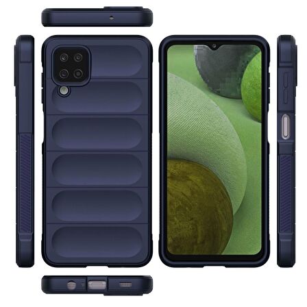 Samsung Galaxy A12 Kılıf Kamera Korumalı İçi Kadife Yumuşak Silikon Kapak + Ekran Koruma