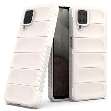 Samsung Galaxy A12 Kılıf Kamera Korumalı İçi Kadife Yumuşak Silikon Kapak + Ekran Koruma