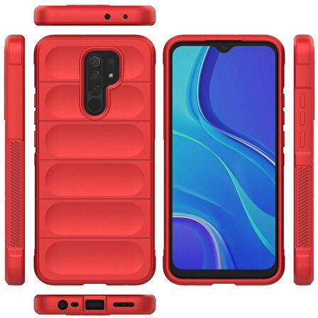 Xiaomi Redmi 9 Kılıf Kamera Korumalı İçi Kadife Yumuşak Silikon Kapak + Ekran Koruma