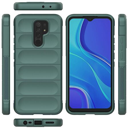 Xiaomi Redmi 9 Kılıf Kamera Korumalı İçi Kadife Yumuşak Silikon Kapak + Ekran Koruma